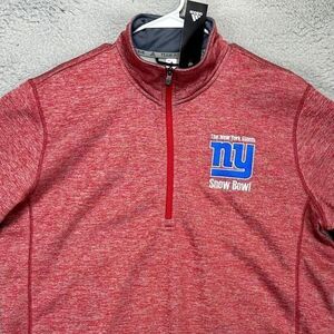 New York Giants Sweater Mens XL Climawarm Red‎ Fleece Lined Pullover Adidas NEW